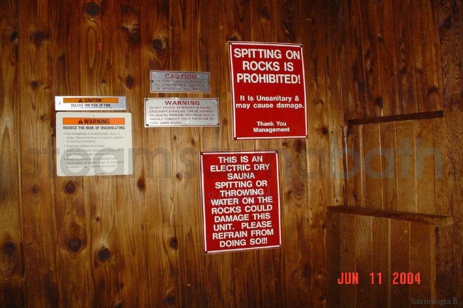 futile sauna warning signs