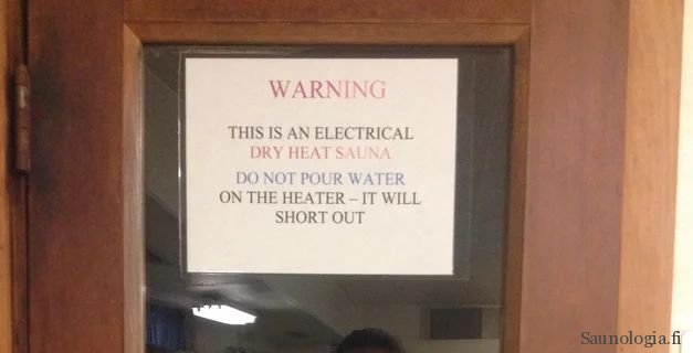 false warning of electric sauna